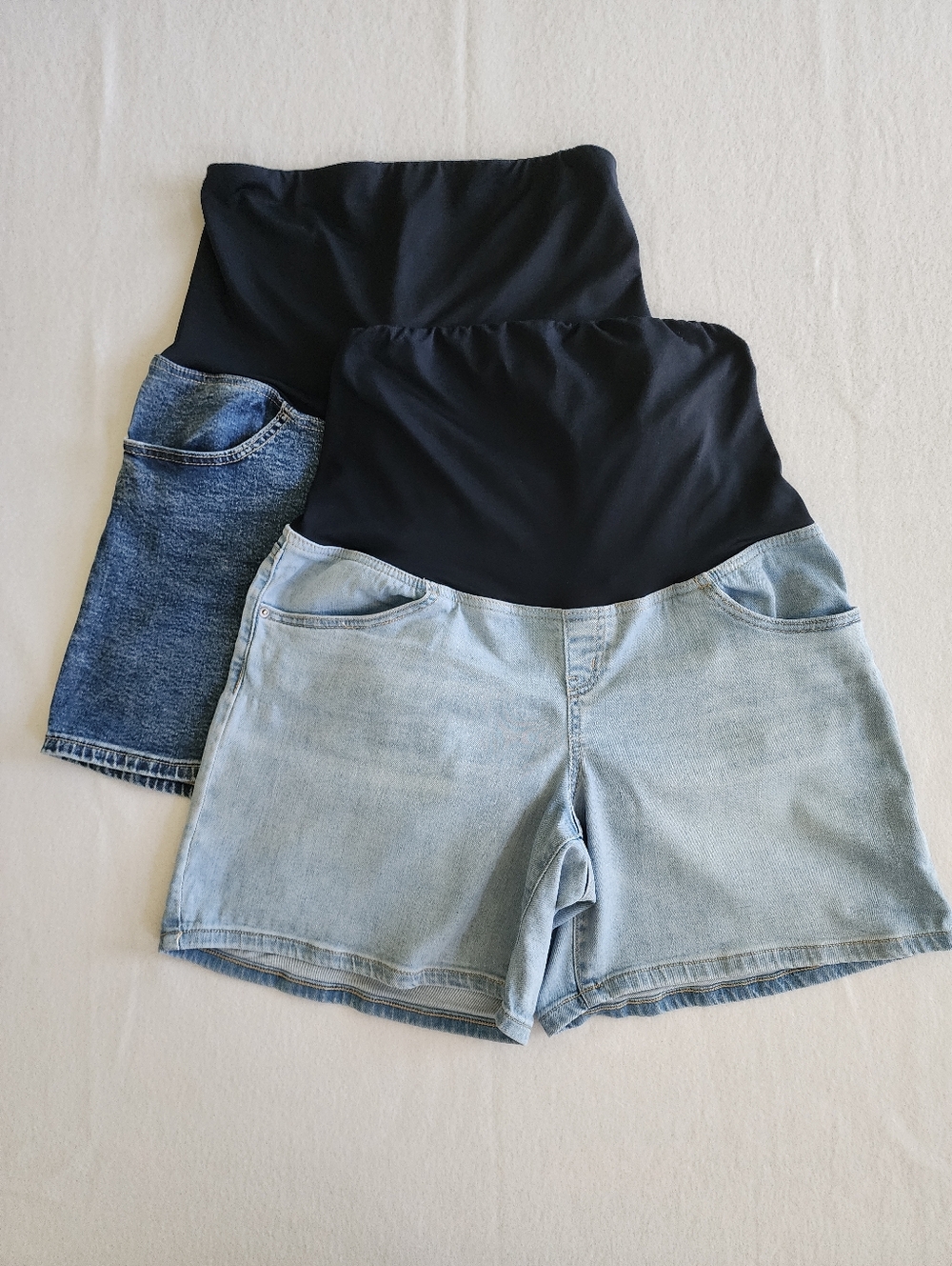 Isabel by Ingrid Isabel Maternity Denim Shorts Lot of 2 Size 12 Blue Midi